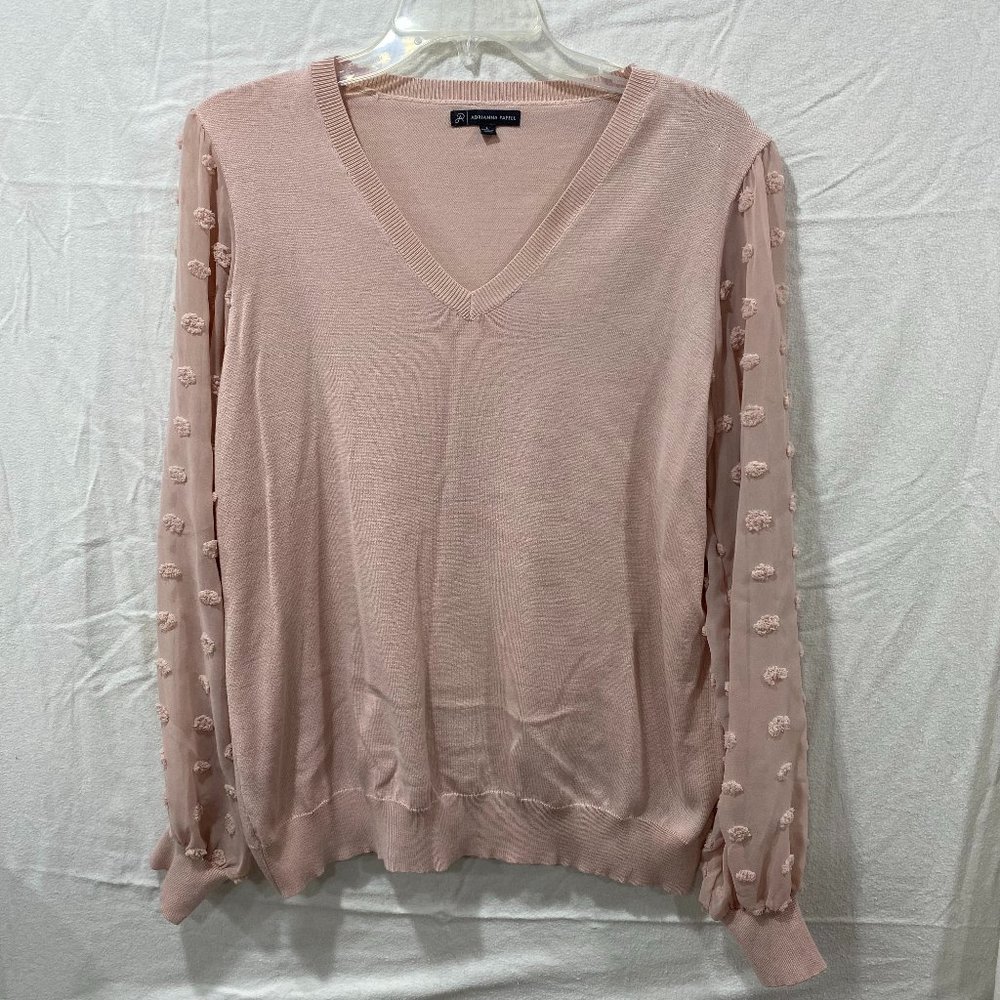 Pale Pink Blouse Sleeve Sweater